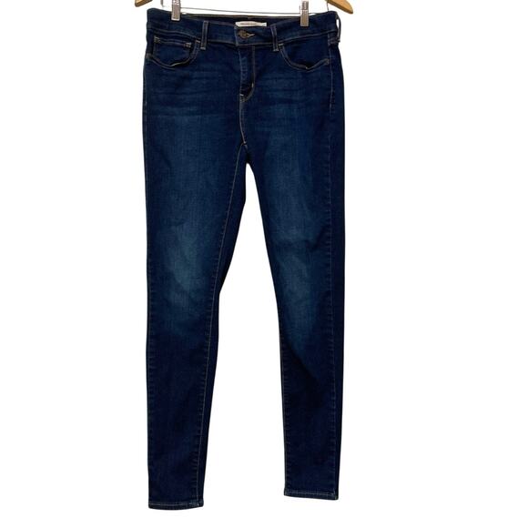 Levi's 710 Super Skinny Jeans Size 31 (31x30) Blue Denim Medium Dark Wash - Picture 1 of 7